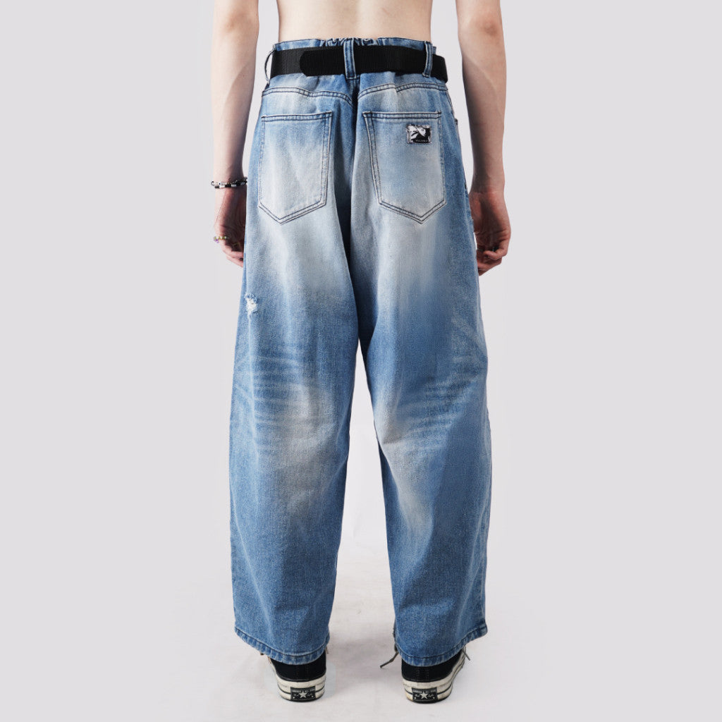 Outside Work Hours - Overtime Light Blue Baggy Jeans