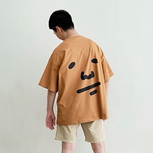 Oversized Tshirt Peanut Face Brown Peanut Stain | Kaos | Unisex