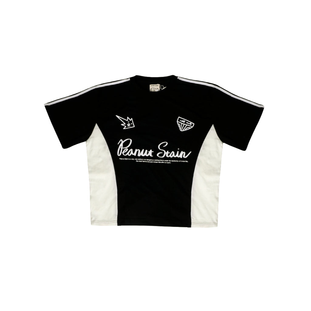 Boxy Oversized Tshirt Active Duo Side Cursive Black Peanut Stain | Kaos | Unisex