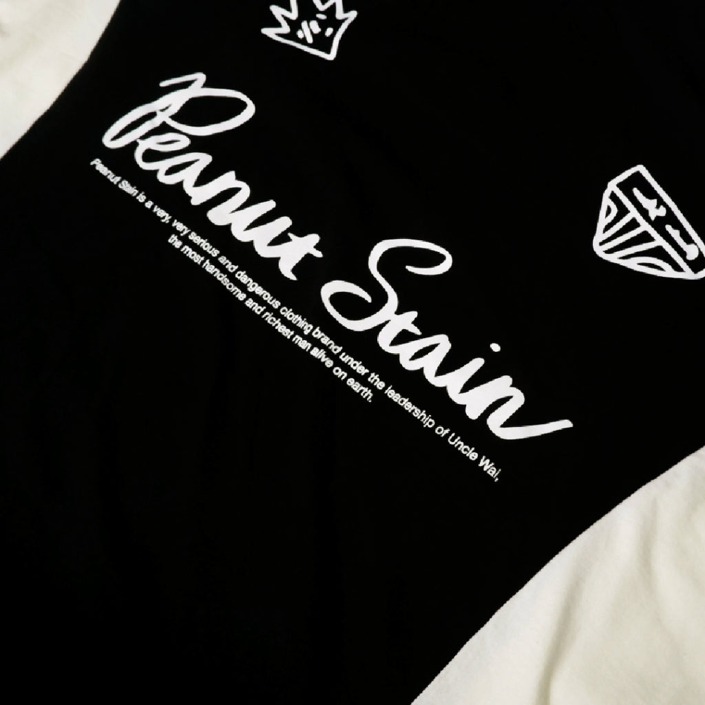 Boxy Oversized Tshirt Active Duo Side Cursive Black Peanut Stain | Kaos | Unisex