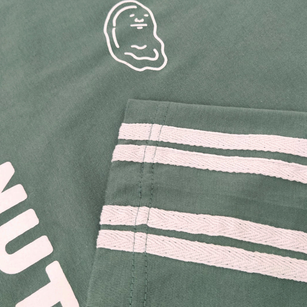 Oversized Tshirt 4 Stripes Arm Green Peanut Stain | Kaos | Unisex