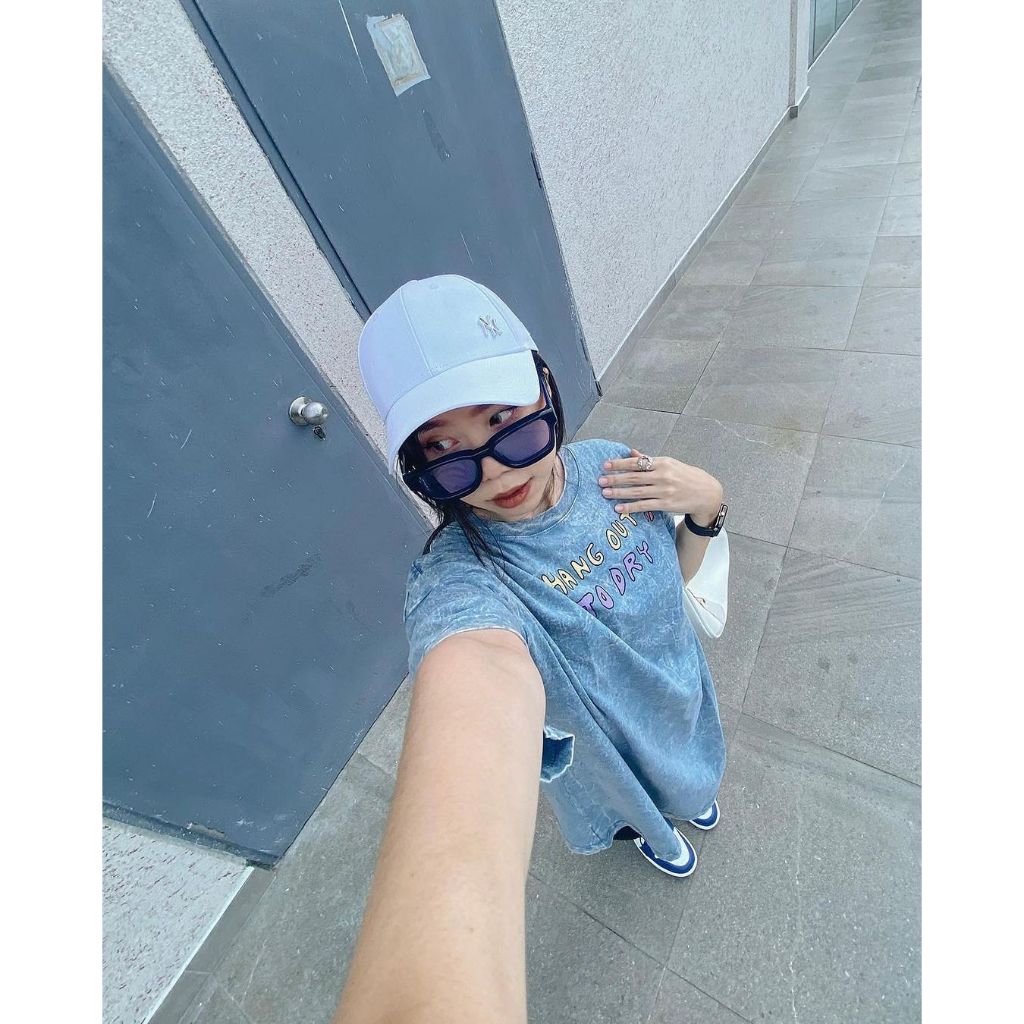Oversized Tshirt Hang Out To Dry Dusty Washed Blue Peanut Stain | Kaos | Unisex