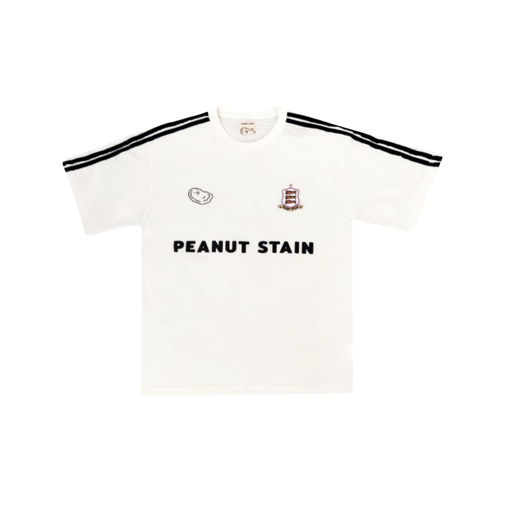 Oversized Tshirt 4 Stripes Arm Ivory Peanut Stain | Kaos | Unisex