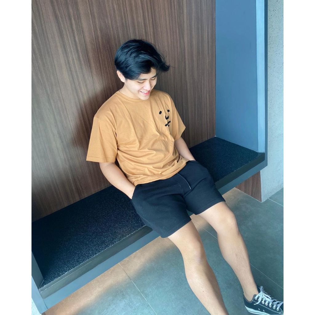 Oversized Tshirt Peanut Face Brown Peanut Stain | Kaos | Unisex