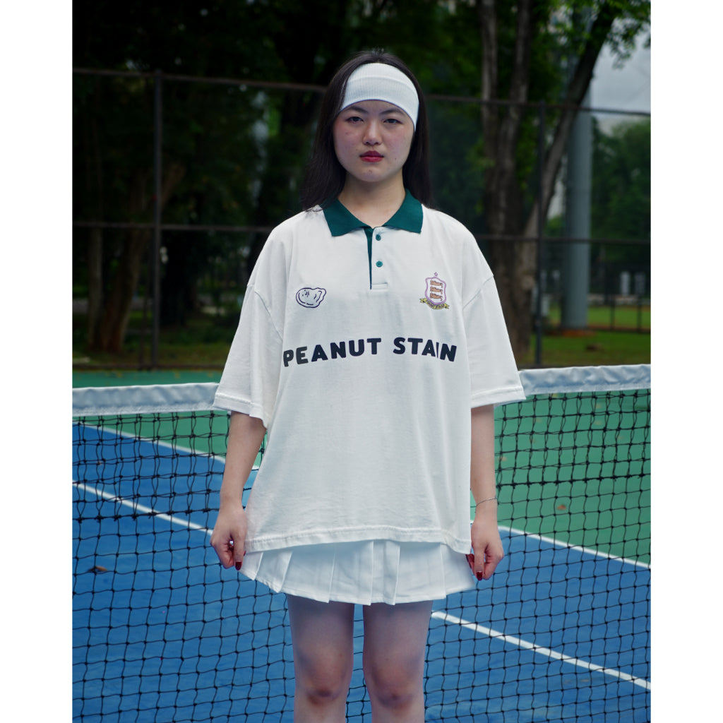 Boxy Oversized Polo Old Money Classic Ivory Peanut Stain | Kaos Polo | Unisex