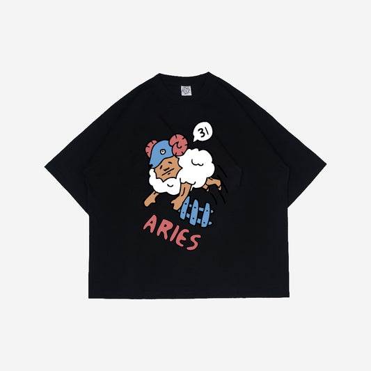 Boxy Tshirt Whats Your Sign Zodiac Aries Peanut Stain | Kaos | Unisex