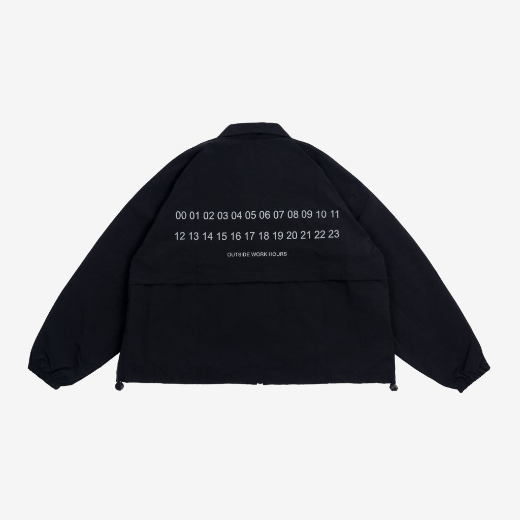Windbreaker Jacket Reflective Flash Black Outside Work Hours | Jaket | Unisex
