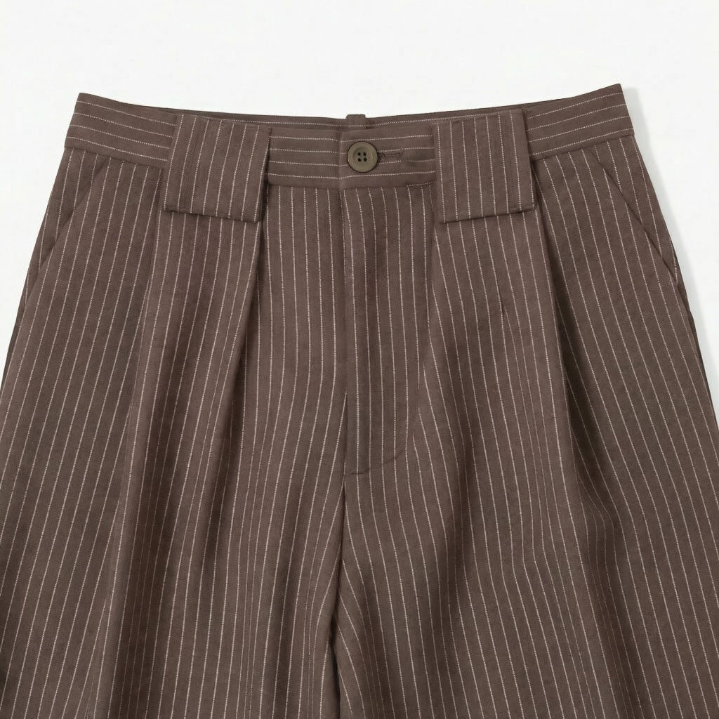 Slacks On Time Brown  Striped Outside Work Hours | Celana Panjang | Unisex