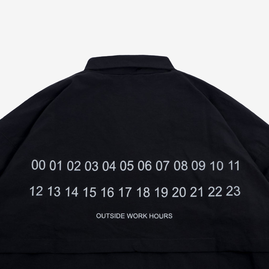 Windbreaker Jacket Reflective Flash Black Outside Work Hours | Jaket | Unisex
