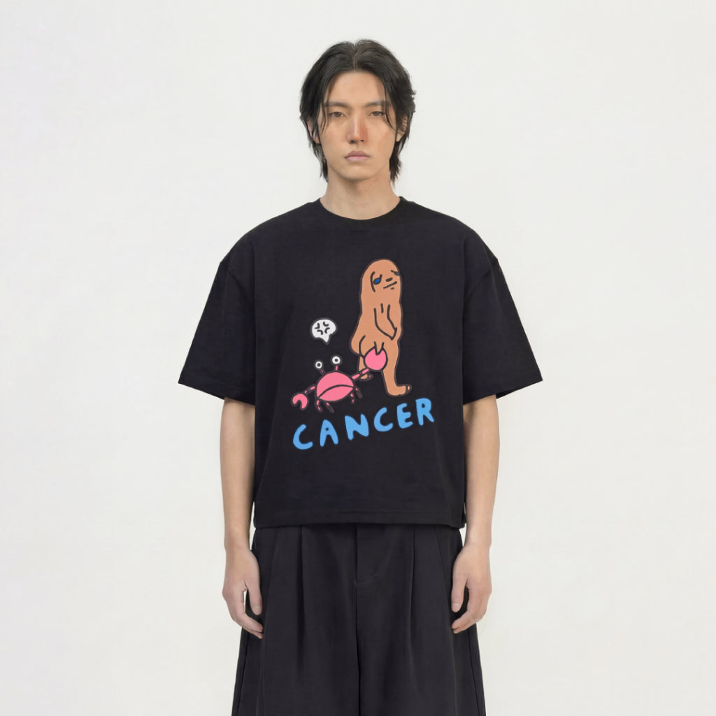 Boxy Tshirt Whats Your Sign Zodiac Cancer Peanut Stain | Kaos | Unisex
