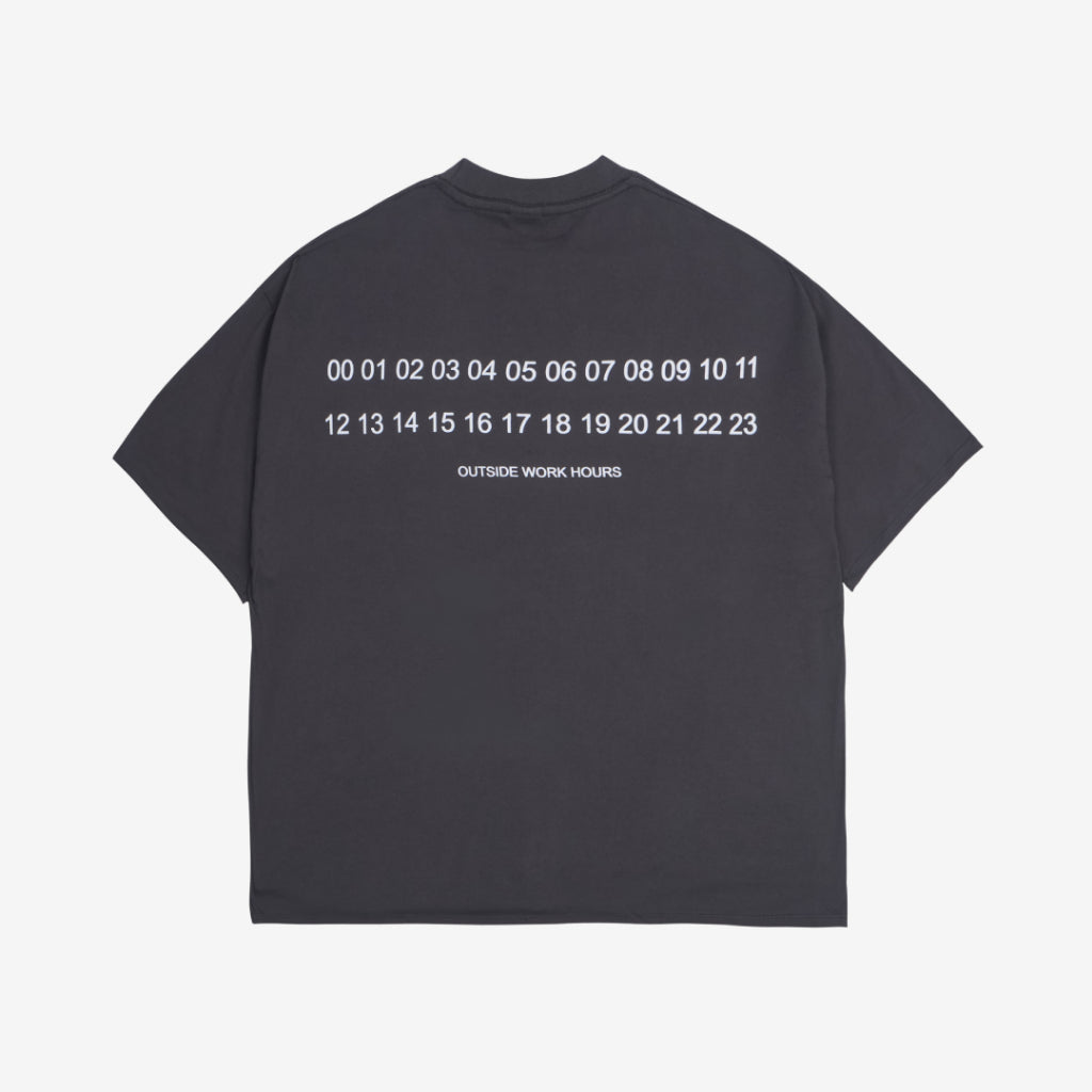 Boxy Oversized Tshirt Overtime Grey Outside Work Hours | Kaos | Unisex