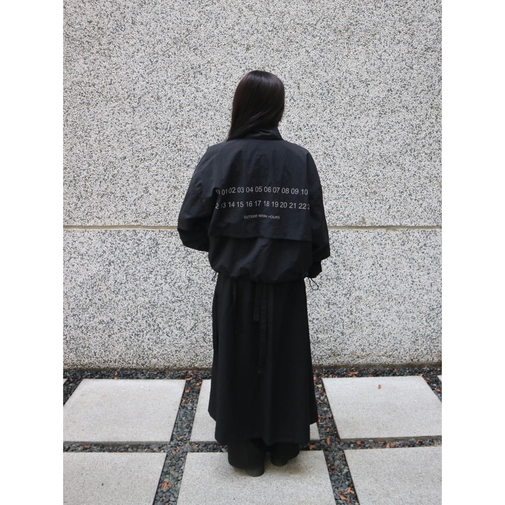 Windbreaker Jacket Reflective Flash Black Outside Work Hours | Jaket | Unisex