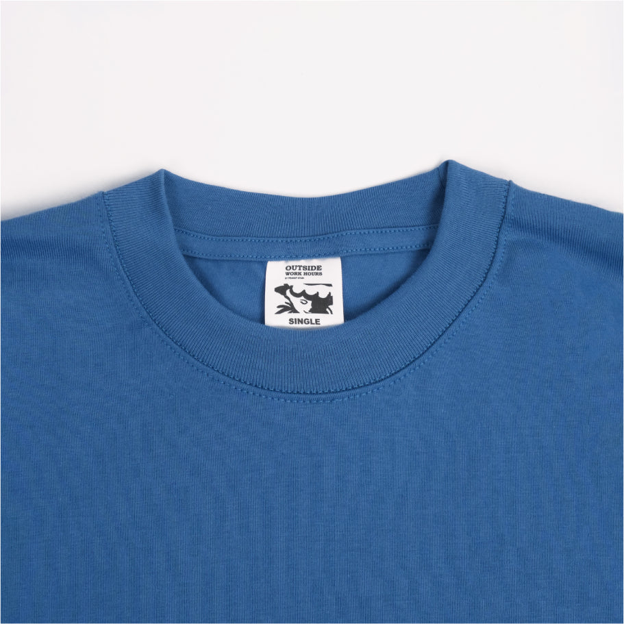 Boxy Oversized Tshirt Overtime Blue Outside Work Hours | Kaos | Unisex