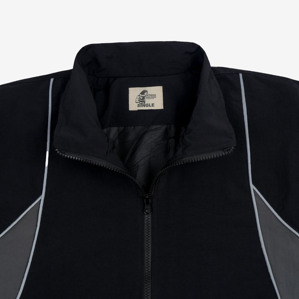 Windbreaker Jacket Reflective Flash Black Outside Work Hours | Jaket | Unisex