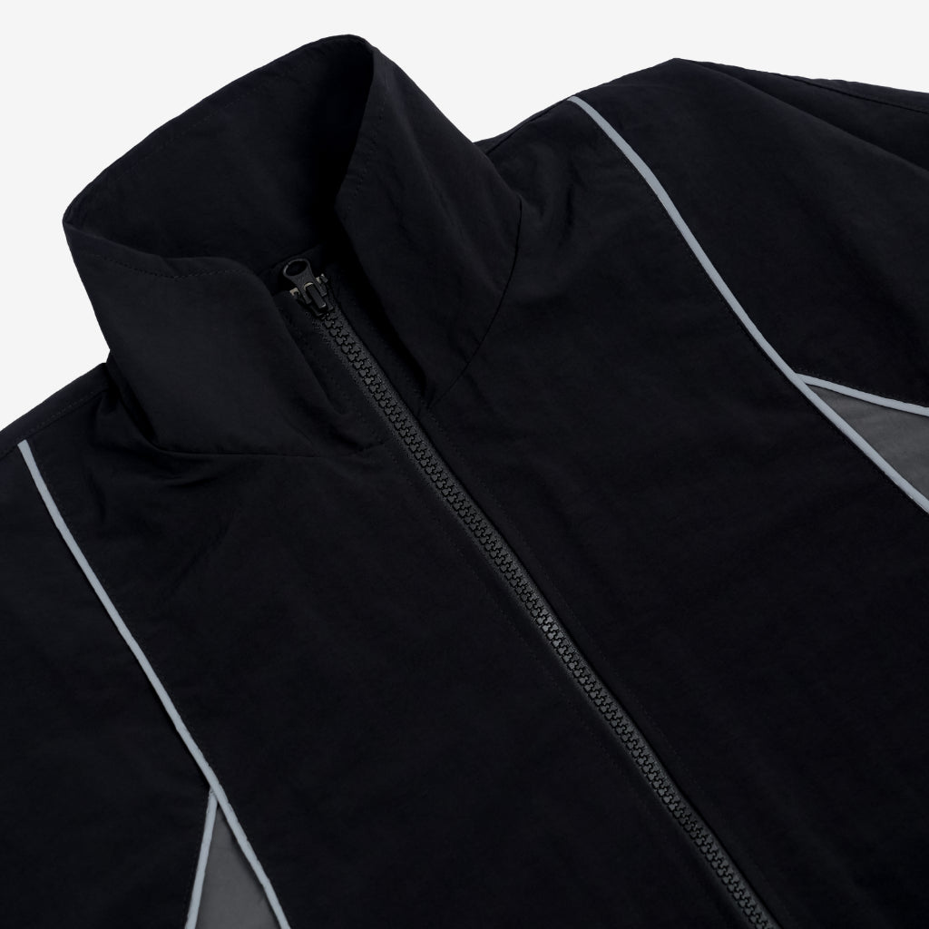 Windbreaker Jacket Reflective Flash Black Outside Work Hours | Jaket | Unisex