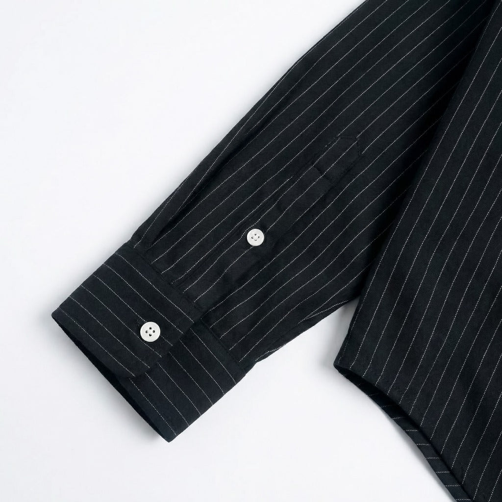 Boxy Shirt Time to Time Striped Outside Work Hours | Kemeja | Unisex