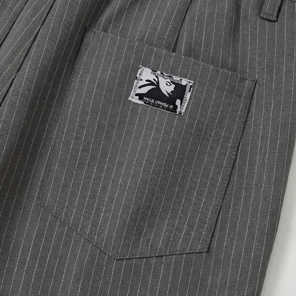 Slacks On Time Grey Striped Outside Work Hours | Celana Panjang | Unisex