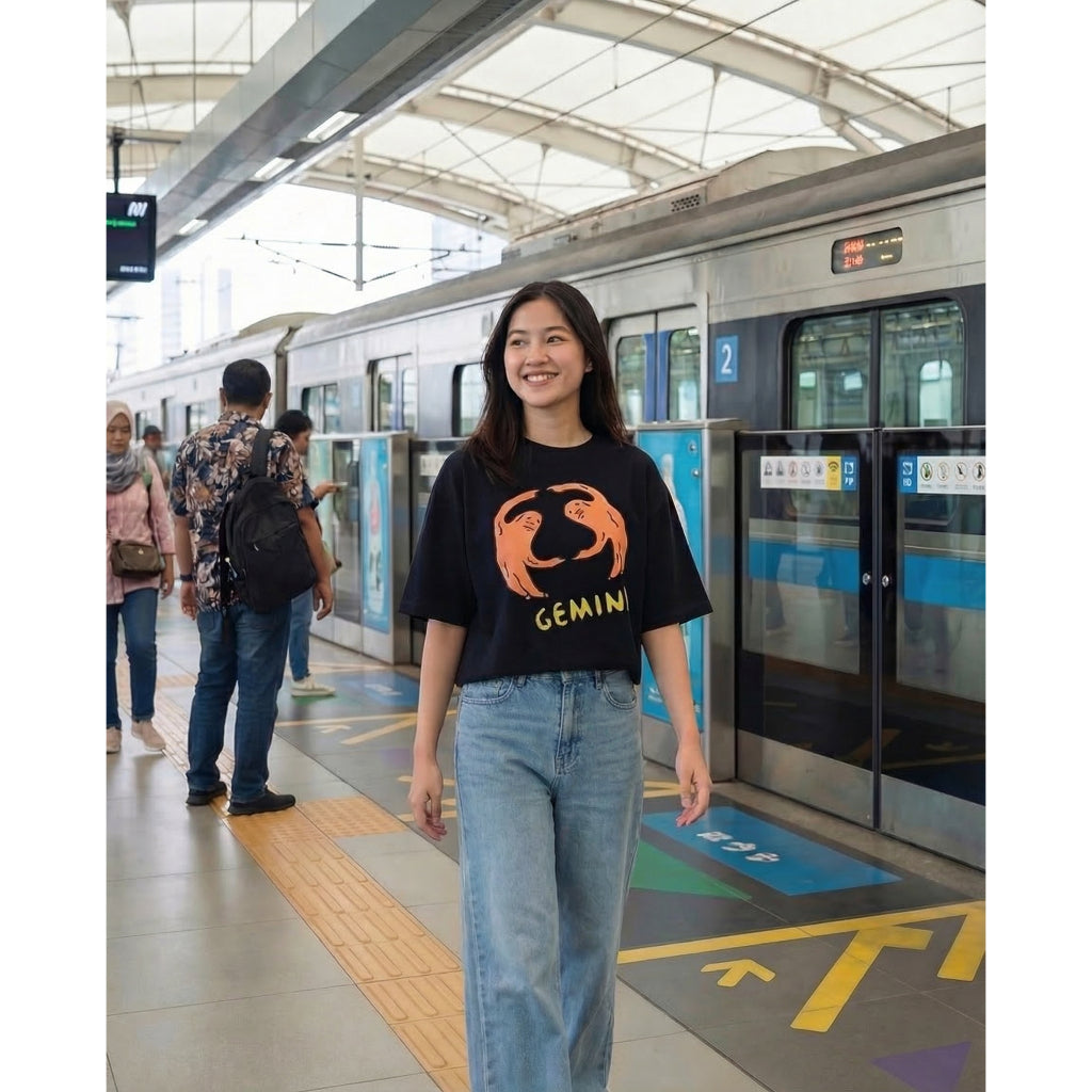 Boxy Tshirt Whats Your Sign Zodiac Gemini Peanut Stain | Kaos | Unisex