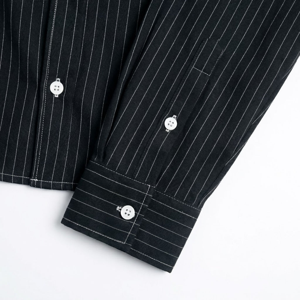Boxy Shirt Time to Time Striped Outside Work Hours | Kemeja | Unisex