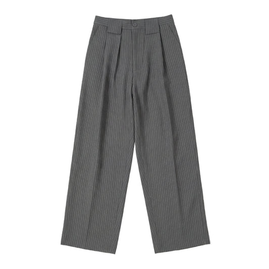 Slacks On Time Grey Striped Outside Work Hours | Celana Panjang | Unisex