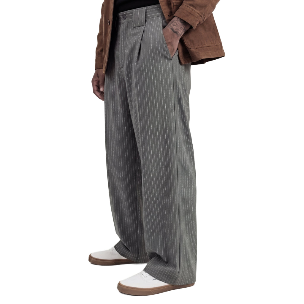 Slacks On Time Grey Striped Outside Work Hours | Celana Panjang | Unisex