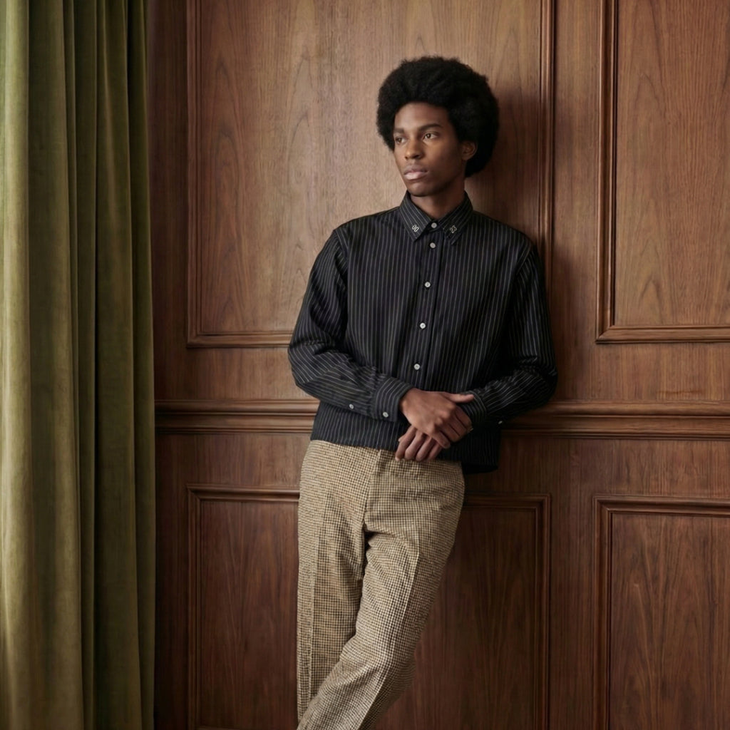 Boxy Shirt Time to Time Striped Outside Work Hours | Kemeja | Unisex