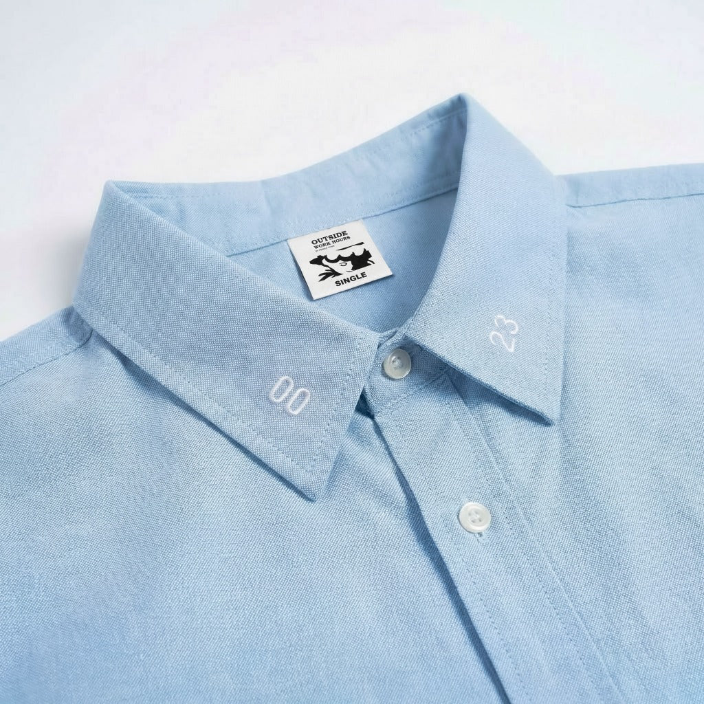 Boxy Shirt Time to Time Oxford Outside Work Hours | Kemeja | Unisex