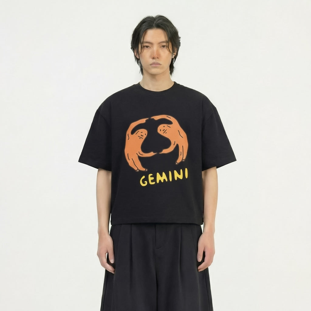 Boxy Tshirt Whats Your Sign Zodiac Gemini Peanut Stain | Kaos | Unisex