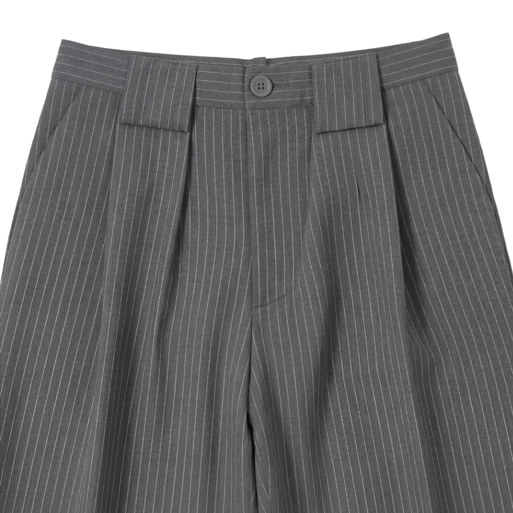 Slacks On Time Grey Striped Outside Work Hours | Celana Panjang | Unisex
