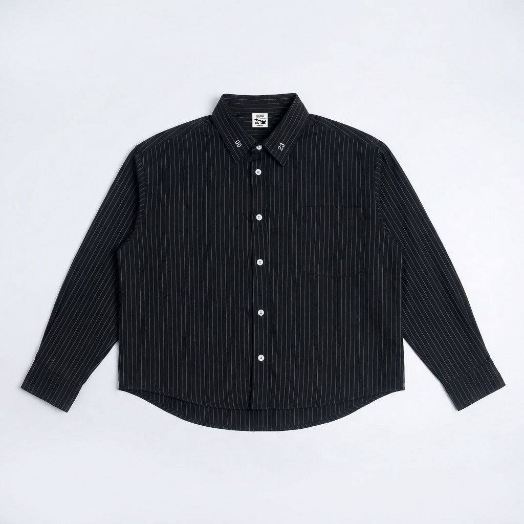 Boxy Shirt Time to Time Striped Outside Work Hours | Kemeja | Unisex