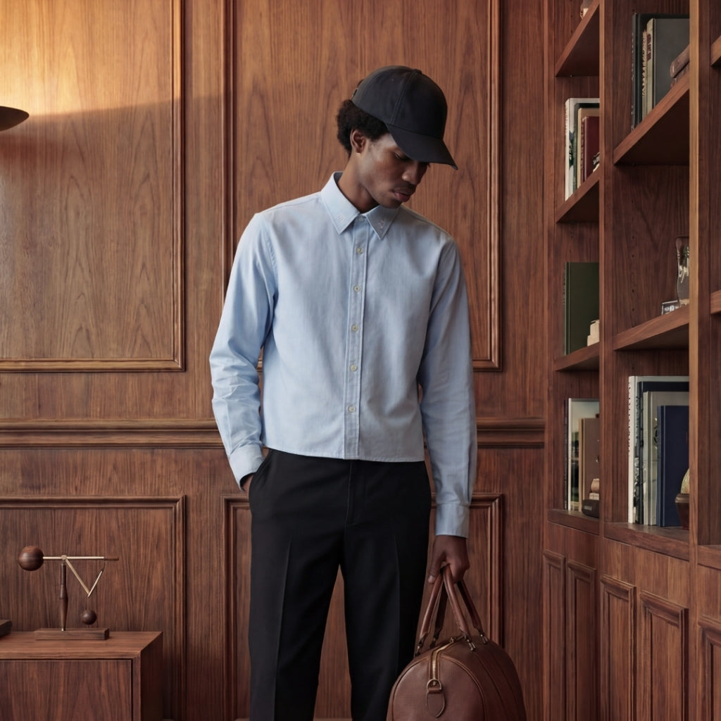 Boxy Shirt Time to Time Oxford Outside Work Hours | Kemeja | Unisex