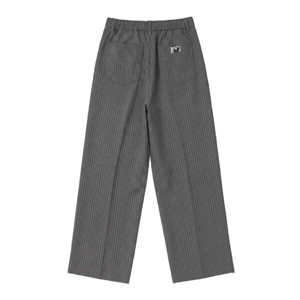 Slacks On Time Grey Striped Outside Work Hours | Celana Panjang | Unisex