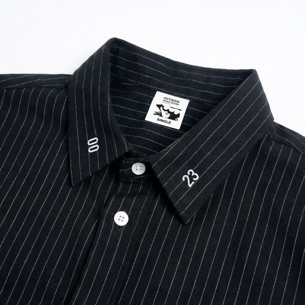 Boxy Shirt Time to Time Striped Outside Work Hours | Kemeja | Unisex