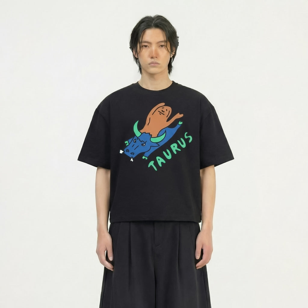 Boxy Tshirt Whats Your Sign Zodiac Taurus Peanut Stain | Kaos | Unisex